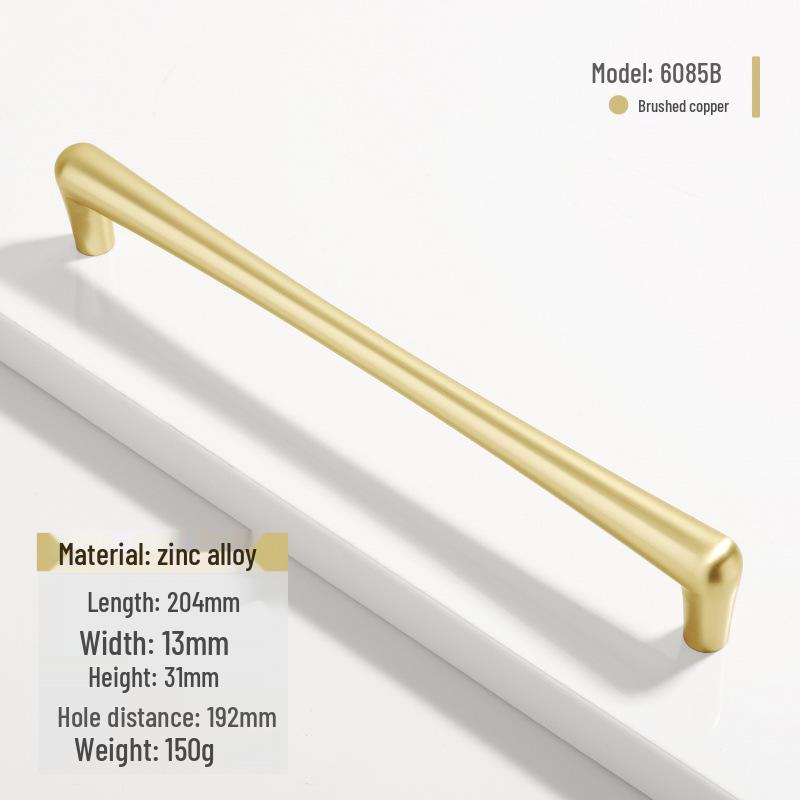 French Modern Gold Zinc Alloy Cabinet Handle