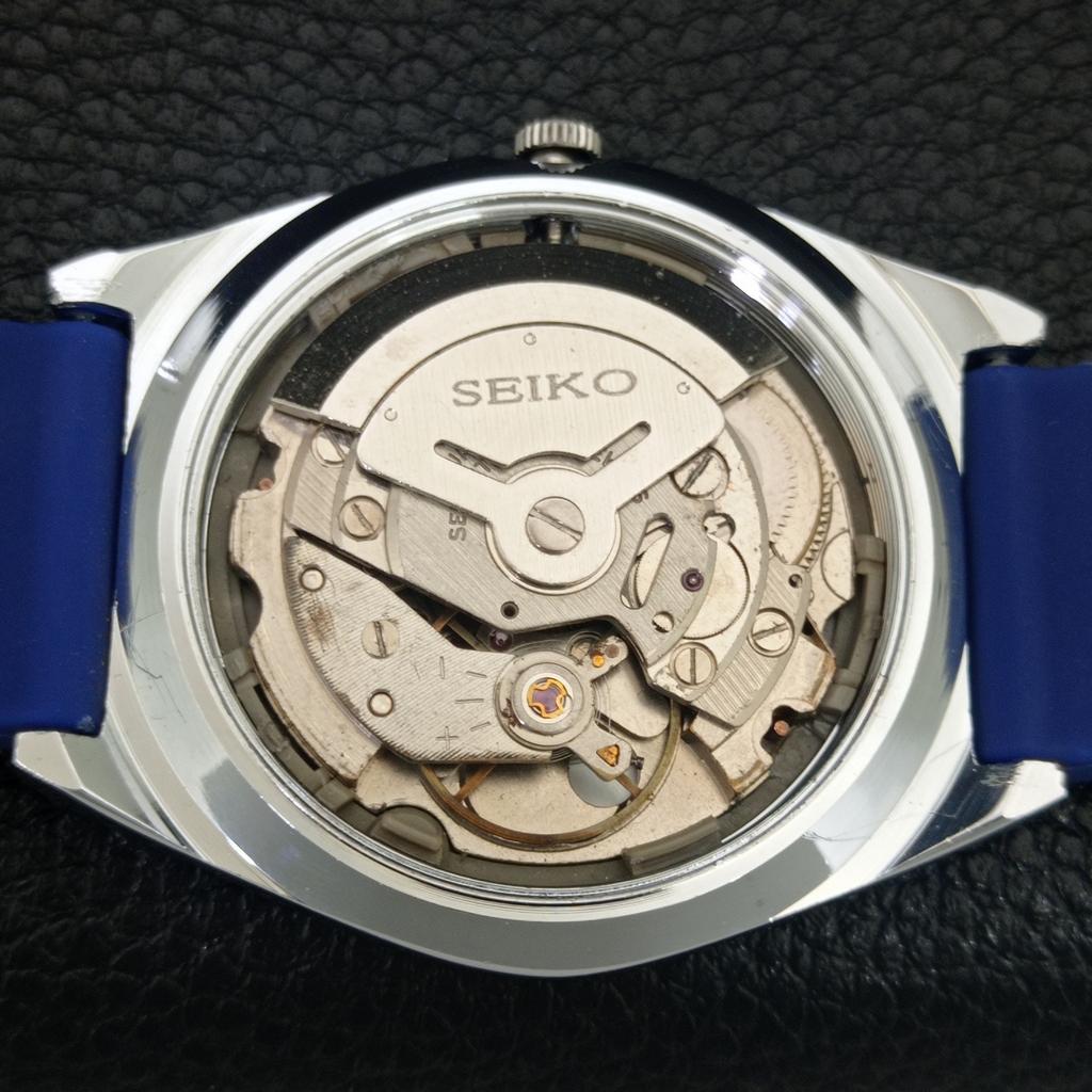 VINTAGE SEIKO 5 AUTOMATIC 6309A REFURBISHED JAPAN MENS BLUE DIAL WATCH a442617-1