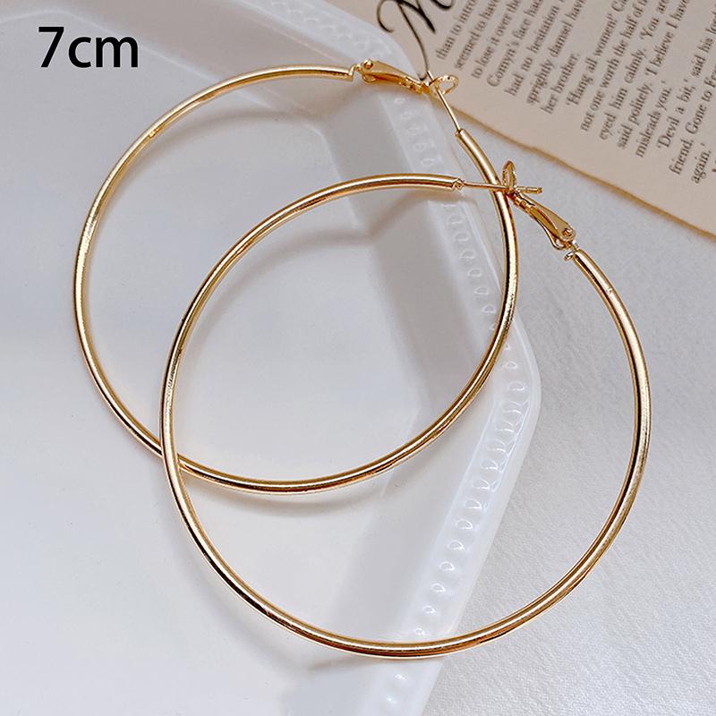 Classic Simple Exaggerate Big Geometric Circle Hoop Earrings For Women Temperament Fashion Korean Dangle Party Jewelry Accessory