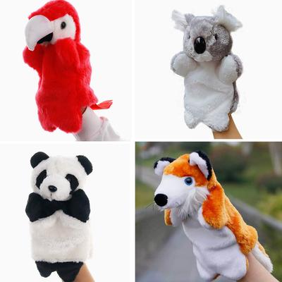 25cm Kawaii Zviera Panda Papagáj Líška Koala Plyšová Bábka Ruky Vzdelávacie Hračky Pre Rodinnú Hru Čas Bábika