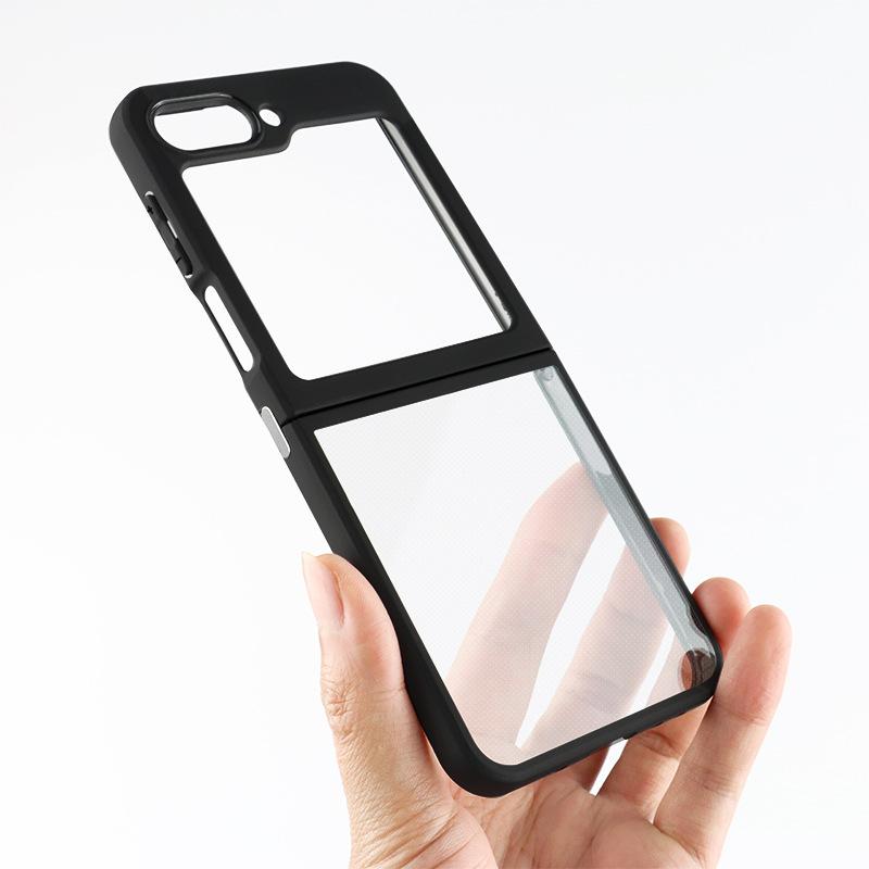 Applicable to Samsung Z FliP7 Telon phone case Folding transparent Galaxy Z FliP6 anti-drop case