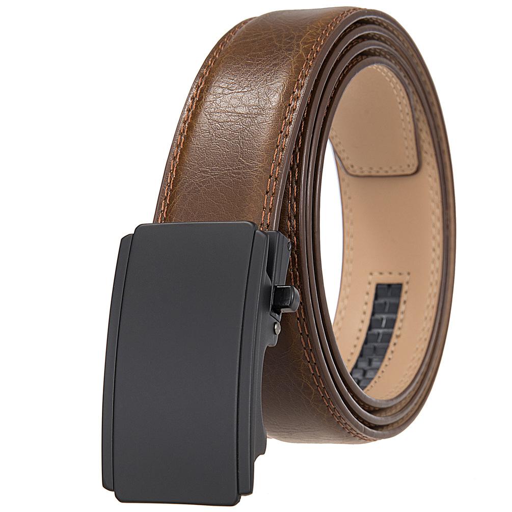 Casual Business Belt, Belt For Men, Two-Layer Belt, Automatic Buckle Belt Ly36-25565-1