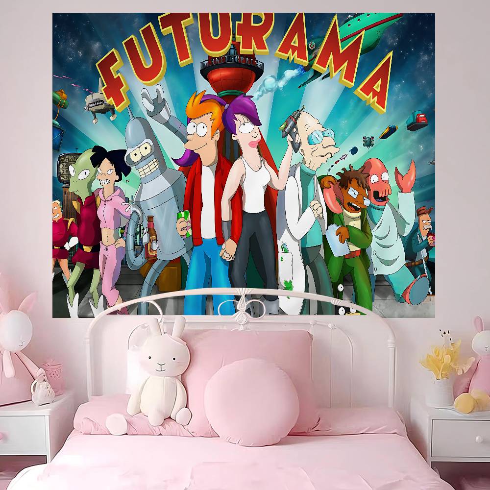 Funny FFuturamas Robot Hanging Bohemian Tapestry Bohemian Wall Tapestries Mandala Kawaii Room Decor
