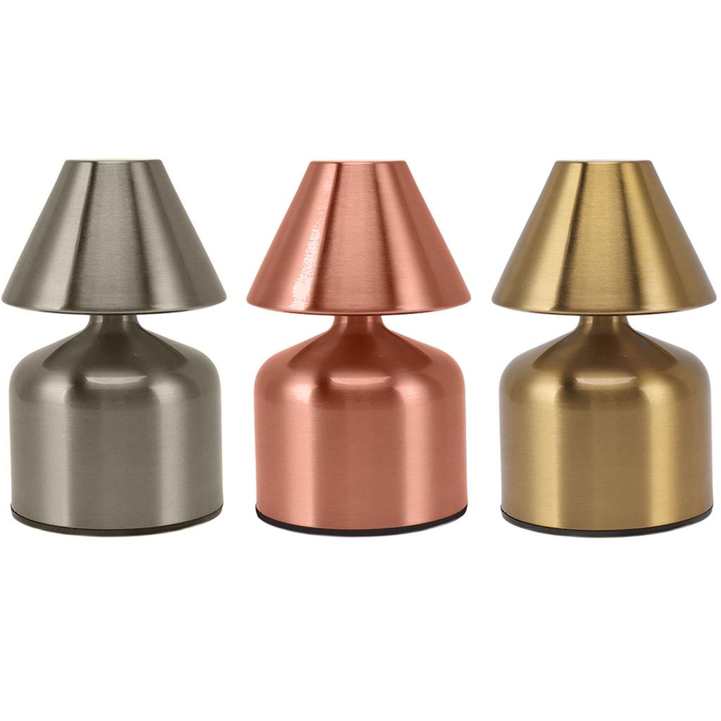 Touch Desktop Light 3 Color LED Hardware Acrylic Cordless Stepless Dimming Table Desktop Lamp 3W Space Saving for Restaurant
