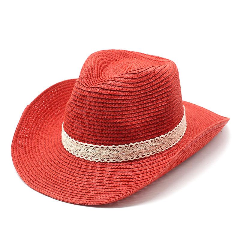 Ethnic Style Jazz Hat Summer Men And Women Boutique Straw Hat Sunshade Casual Beach Hat Retro Top Hat