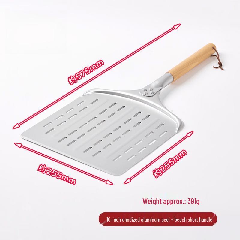 10-inch Anodized Aluminum Pizza Peel with Short Handle