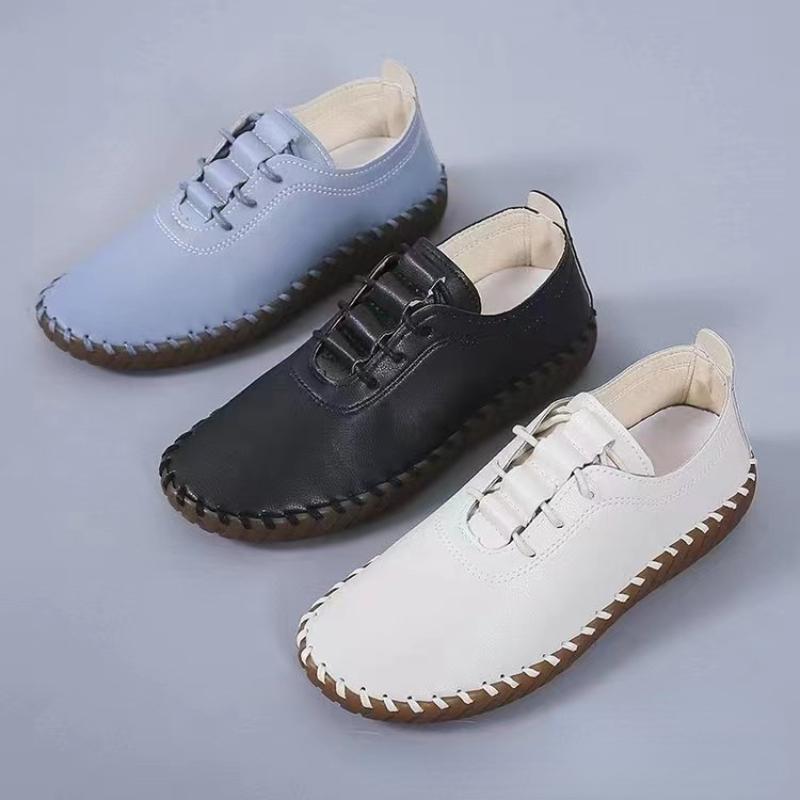 Flat Shoes for Women 2025 New Handmade Sewing Women Sneakers Fashion Casual Mom Shoes comfortable Women's Loafers Big Size 35-43