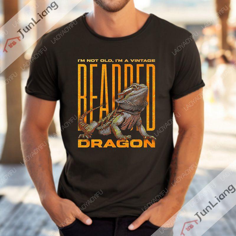 The funny bearded dragon funny Tshirt this is my happy expression a shortsleeved roundneck streetwear top