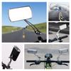 Aluminum Mirror Grip, Left and Right Set, Bike, Moped, Positive Screws, Square 0.4 inches