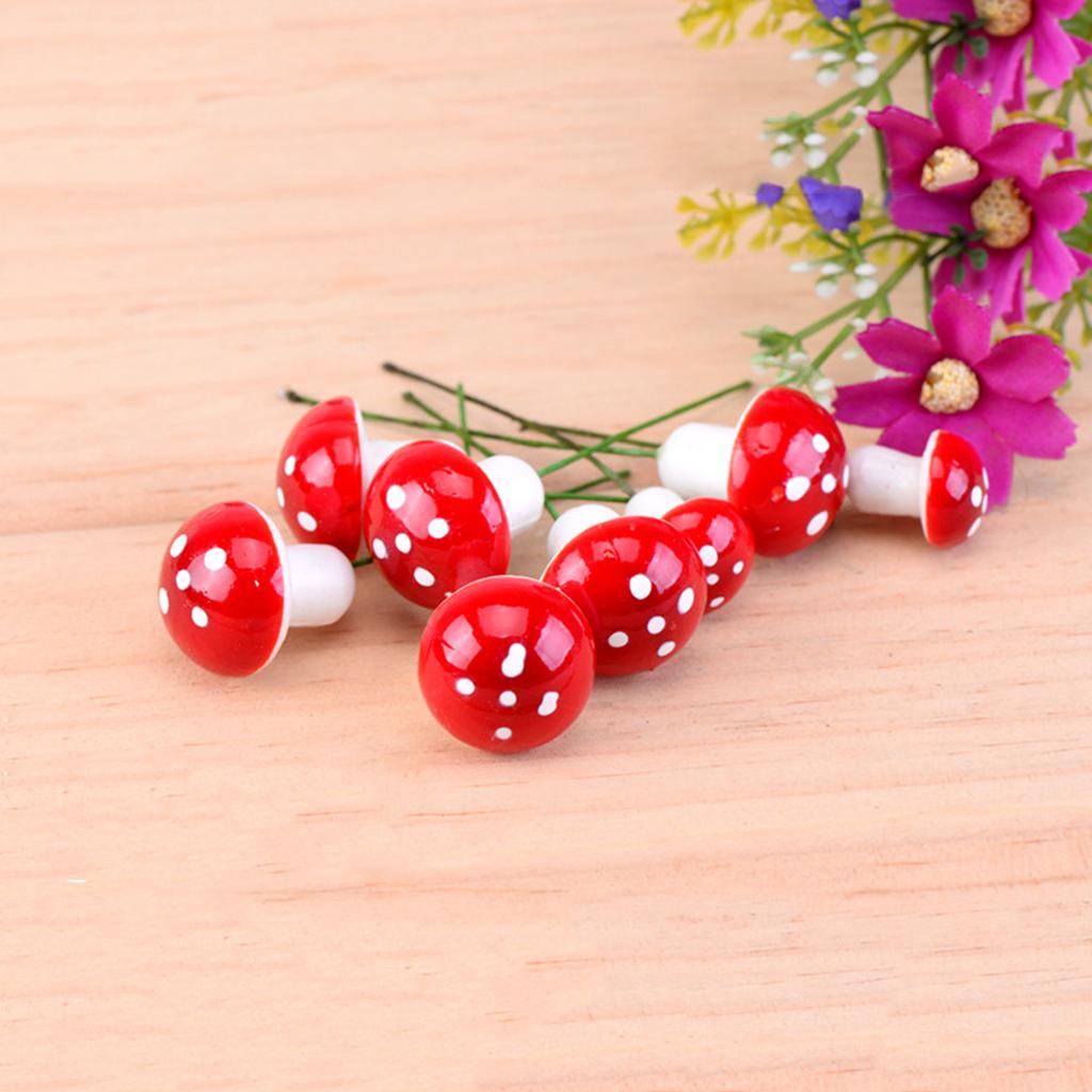 20Pcs Miniature Foam Mushrooms Colorful Small Size Suitable for Fairy Garden Terrarium Home Outdoor Decor Micro Garden