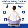 1pc Memory Foam Seat Cushion - 3D Ergonomic Support Washable Polyester Car/Office Essentials Home Decor