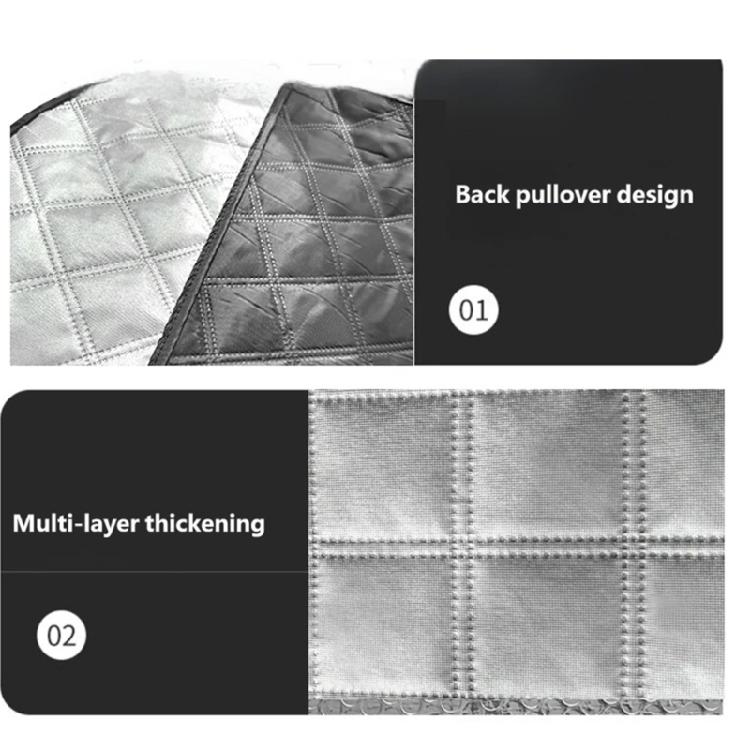 Parked Car Steering Wheel Cover, Soft Quilted Sun Cover, Foldable 43 cm Accessory for Daily Drivers in Warm Weather
