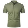 Men's Short Sleeve Collar Polo Shirts Summer Solid Color Casual Polo Shirt Trendy Breathable Loose Basic Splice Oversize Top