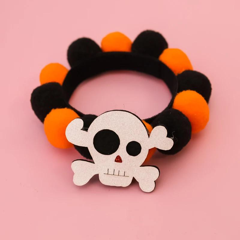 Halloween Dog Accessories Puppy Bow Tie Skull Pet Supplies Bow Pet Dog Bow Tie/tie Puppy Headdress  Harness