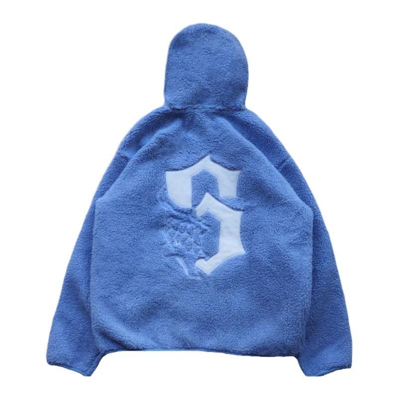 European and American Y2K Thick Warm Hooded Loose Hoodie