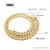 Exklusive Herren Cuban Chain 18K Gold-Plated mit Zirkonia - Kupferkörper Auf Lager Modeschmuck