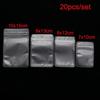20Pcs Packaging Bag Water Proof Zipper Storage Reclosable Food Pouches SelfSeal Matte Waterproof Transparent Pack Retail Plastic