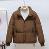 Verdickte Winter Daunen Baumwollwattierte Jacke Damen Kurz Brot Kleidung Lockere Baumwollwattierte Jacke Stehkragen Baumwollwattierter Mantel Mantel