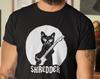 Shredder Cat Playing Guitar Shirt, Guitar Player Gift, Music Tee, Funny Guitar Shirt Acoustic Electric Bass Player For Men Women Rock Band