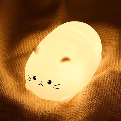 New Soft and Cozy Rechargeable LED Night Light for Children's Bedroom - Gentle Silicone Lamp with Eye Protection - Perfect Gift