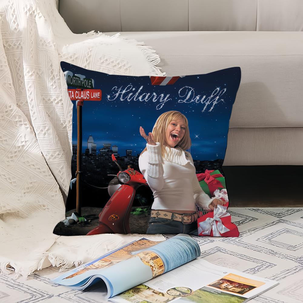 American Singer H-Hilary Duff Pillow Case Office Cushions Suitable For Sofa Car Bedroom Decorative Cushion Cover