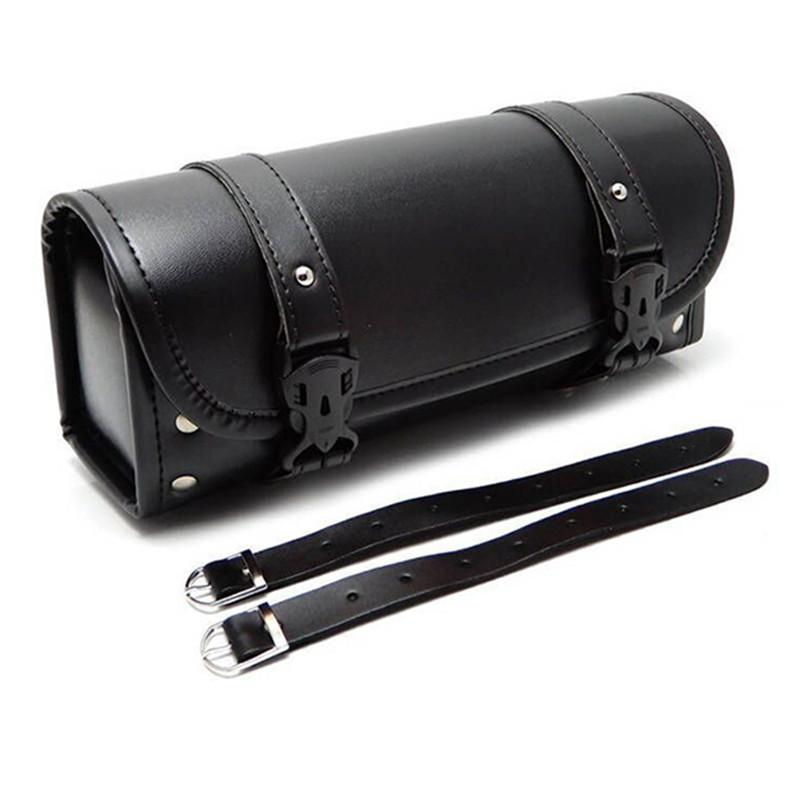 

PU Leather Motorcycle Tool Bag Handlebar Roll Bag Waterproof Saddlebag Luggage Storage Pouch for Cruiser Sportster Honda Suzuki
