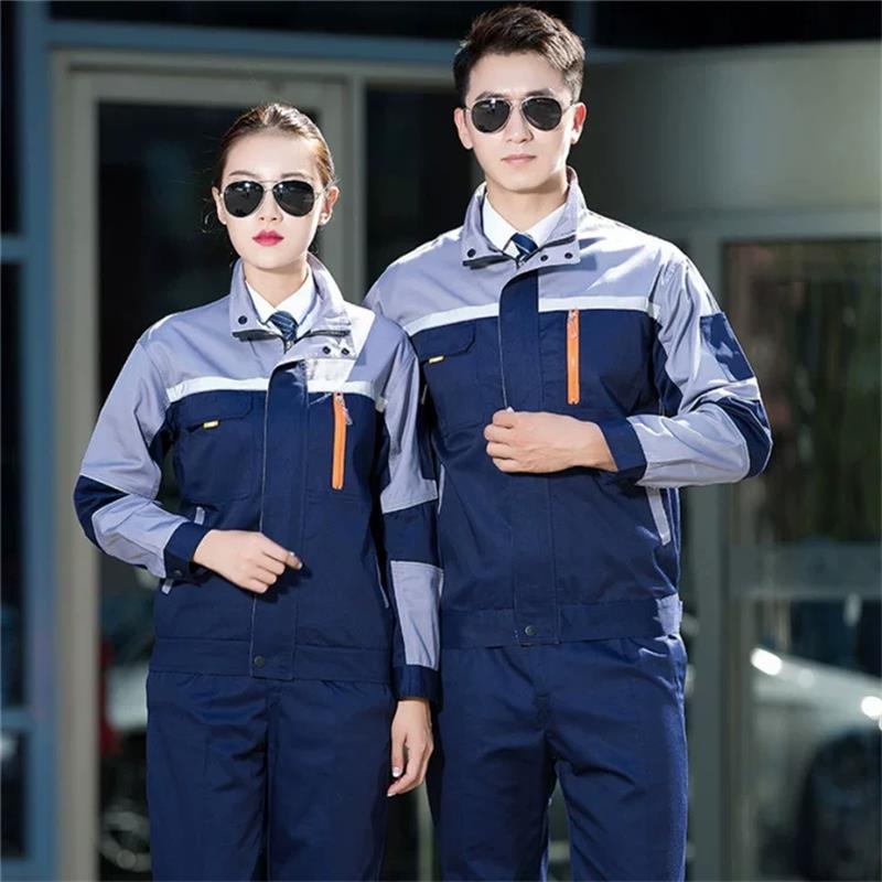 Herren- und Damen-Arbeitskleidungsset - Langärmlig, Verschleißfest, Verdickt für Frühling/Herbst. Perfekt für Schweißen & Autoreparatur.