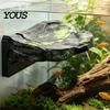 Sturdy Terrarium Accessory Magnetic Reptile Ledge, Climbing Shelf, Rock Tree Frog Look Resting Platform for Geckos, Frogs Easy Install Shelf