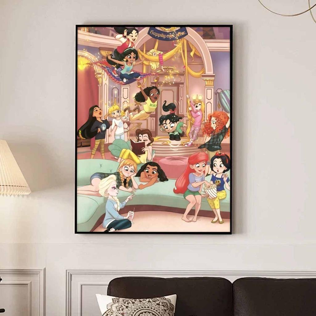 5D Diy Diamond Painting The Princesses of Childhood Full Drill Rhinestones Mosaic Embroidery Handmade Products Home Decor Gift