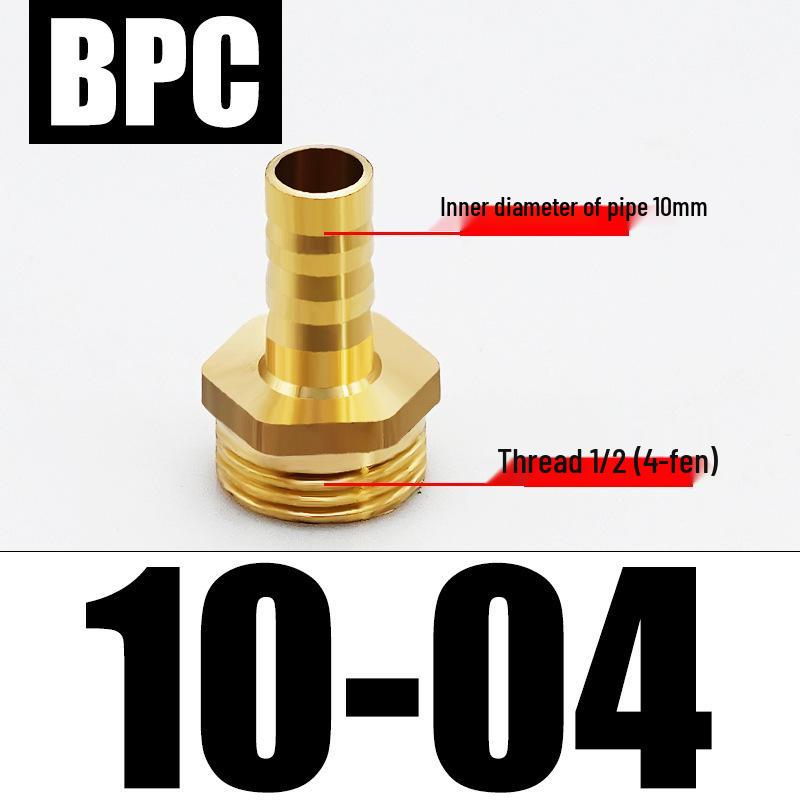 All-Copper Male Thread Fittings: Pagoda Head, PC6/8/10, 4-Point & 6-Point for Water/Gas Hoses