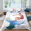Surf Soft Duvet Cover Set Beach Printed Hawai Vacation Beding Set for Adult People Women Girl Tropical Botanical Polyester Warm Comforter Cover