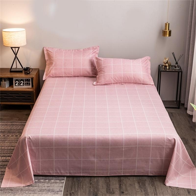 Washed Cotton Bed Sheet Bedspread Soft Breathable and Fade Resistant Easy Maintenance for Room Bedding Sheet