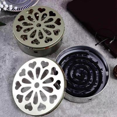 Yousheng 1/2ks Držák na vonné spirály s krytem rukojeti Přenosný Vnitřní Venkovní Kempování Ohnivzdorný Kulatý Kovový Odpuzovač Spirálový Kadidelnice Popel