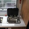 Folding RV Stainless Steel Sink with Lid for Kitchen and Vegetable Washing