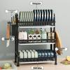 Kitchen Countertop 3-Tier Dish Drying Rack