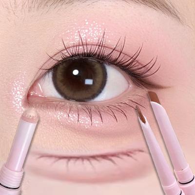 Ołówkowa Kredka do Eyelineru o Kształcie Maczety, Dwustronna, do Dolnej Linii Rzęs, 2w1, Brokatowa, Matowa, Pisak do Aegyosal, Rozjaśniający Kremowy Cień, Rozświetlacz, Makijaż