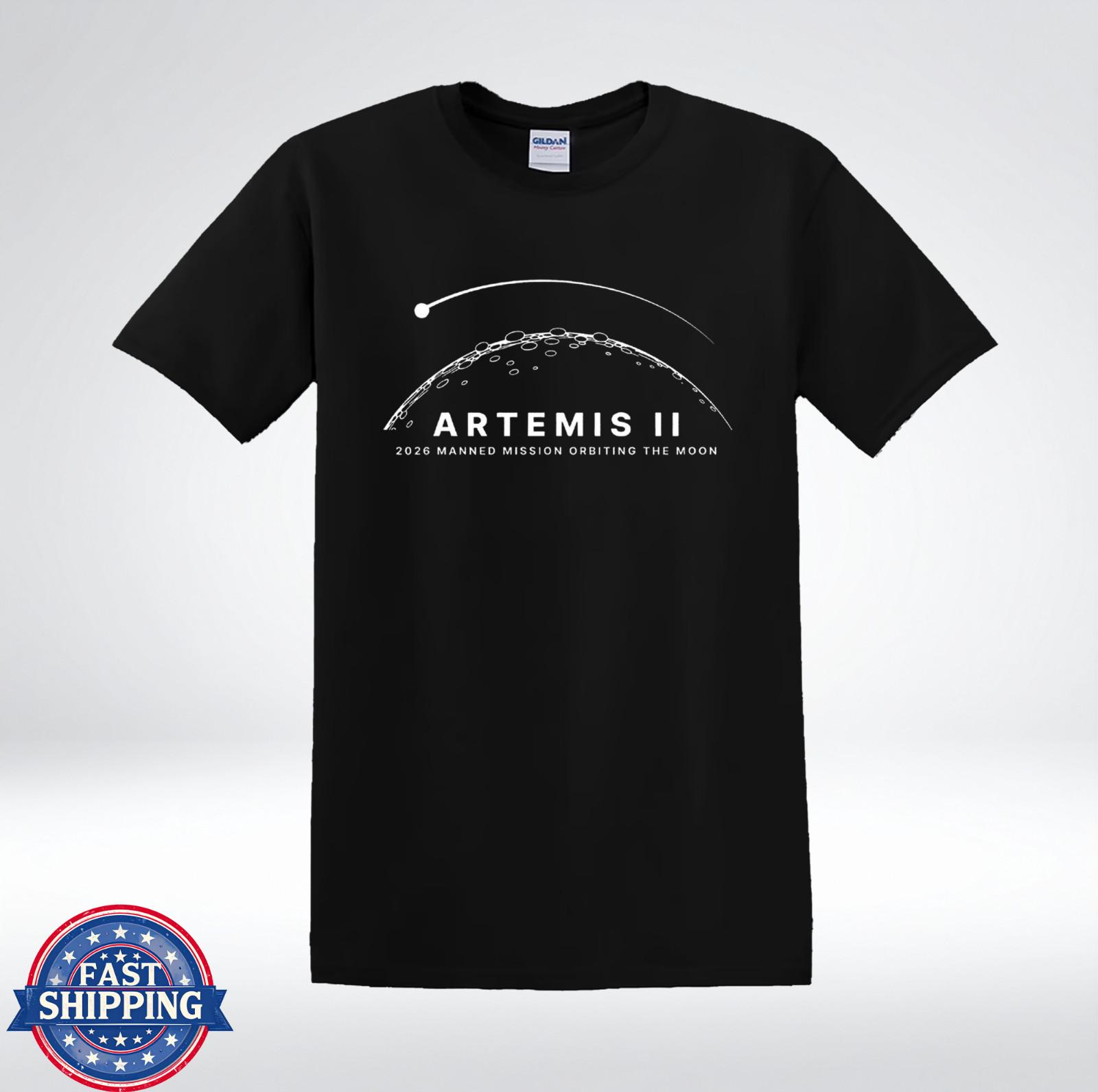 Artemis II 2026 Shirt Moon Orbit Space Mission Minimal T-Shirt XXXXL