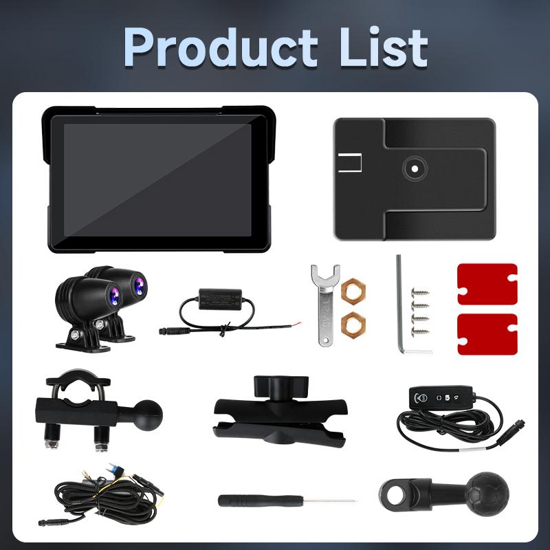 7 Inch 2K DVR Motorcycle For BMW R1200GS R1250GS S1000XR R1300GS GPS Navigation Moto Touch Screen Portable CarPlay Android Auto