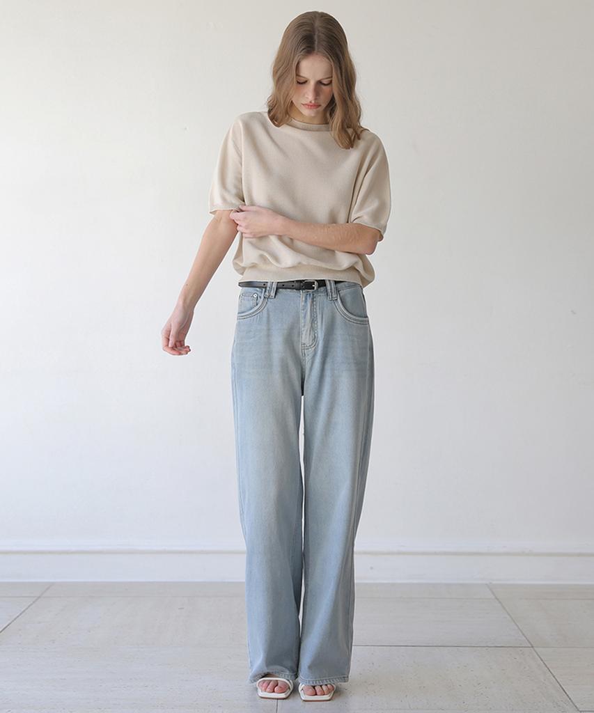 Beleunepeu Whole Garment Rolled Round Knit (4 Colors)