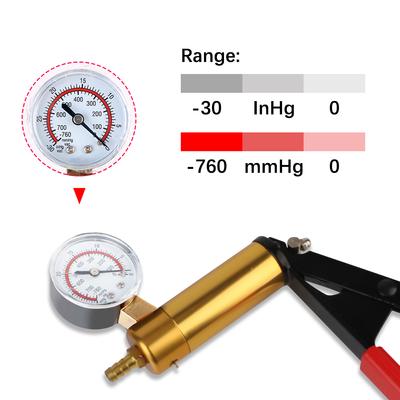 Odvzdušnění brzd auta s manometrem Tester brzdové pumpy pro automobily Sada vakuové pumpy na olej Nástroje pro odsávání brzdové kapaliny Sada trubek a ventilů