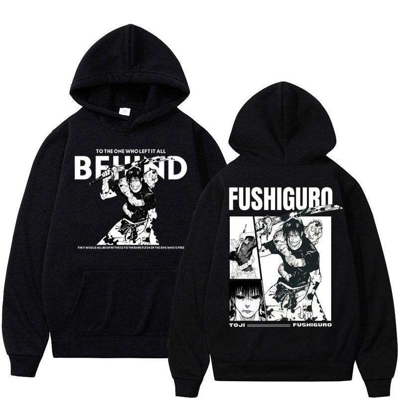 Anime Jujutsu Kaisen Fushiguro Toji Retro Mikiny Pánské Harajuku Vintage Manga Dlouhý Rukáv Fleece Volné Módní Ležérní Tepláková souprava