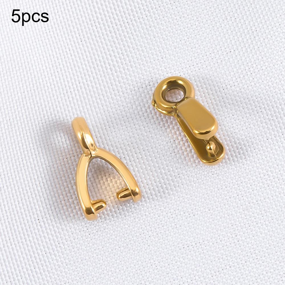 5 Stück 10 Stück Edelstahl-Anhänger-Klemmclip-Verschlusshaken für DIY-Halsketten-Schmuckherstellungsmaterial