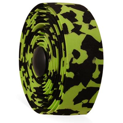 Bicycle Drop Handlebar with End Set of 1 for Road Bikes Tape, EVA, Plugs, (Black/Green, SPJ1-BKGR)