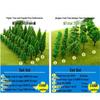 40 Pcs Yellow-Green Model Trees for Sandbox Training