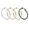 Exaggerated Big Circle Stainless Steel Hoop Earrings - Women's European & American Style