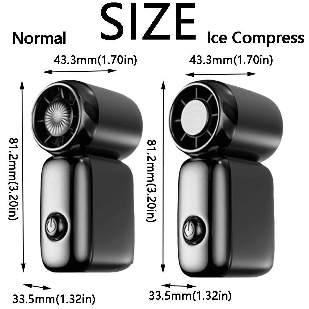 Compresse de Glace Mini Ventilateur Électronique Cordon de Suspension 6 Vitesses Mini Ventilateur Portable Rechargeable par USB Plastique Ventilateur Climatiseur Été