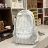Schoolbag new sweet and cute backpack girls lightweight junior high school student schoolbag striped bow high value backpack