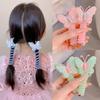 Telephone Cord Spiral Hairband Butterfly Hair Tie for Little Girl Sweet Ponytail Holder Elastic Hair Styling Accessories