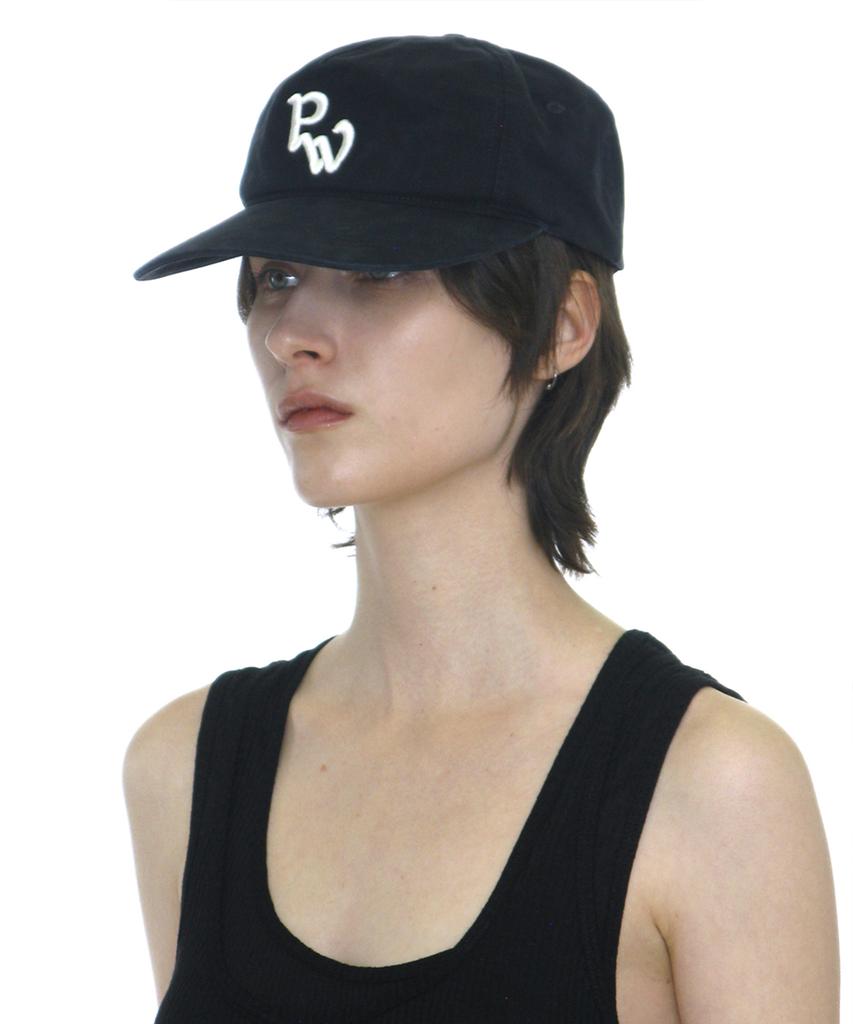 PARTIMENTO WOMEN Washed Pw Embroidered Grandad Cap_Navy