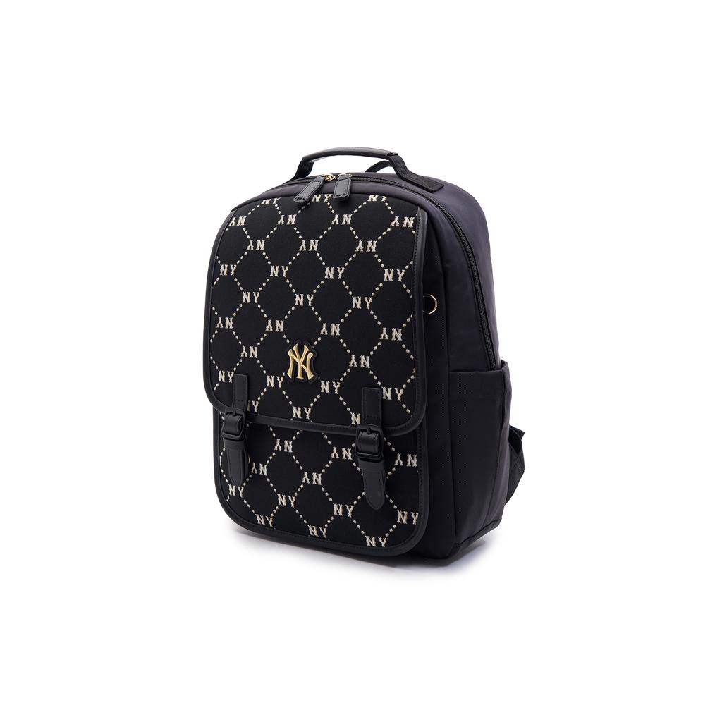 New MLB Synthetic Leather Backpack Regular Men's Black 7ABKMD24N-50BKS